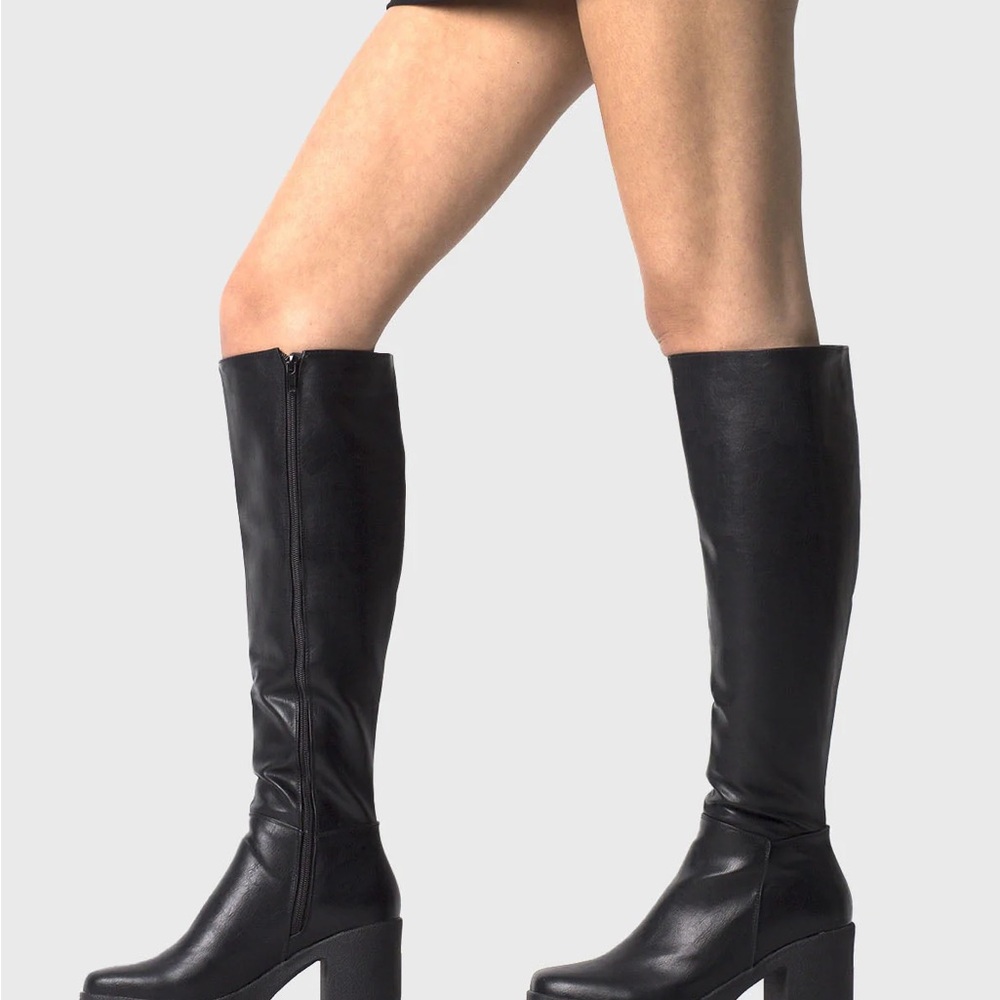 Platform Knee-High Boots wide calf - Picture 2 of 2